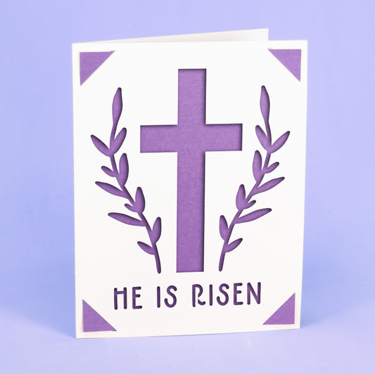 He is Risen - Religious Easter Card - A2 Insert Card