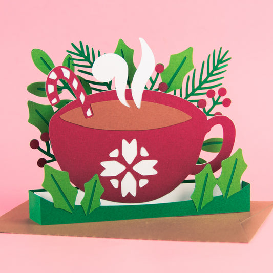 Cozy Christmas Mug Card SVG
