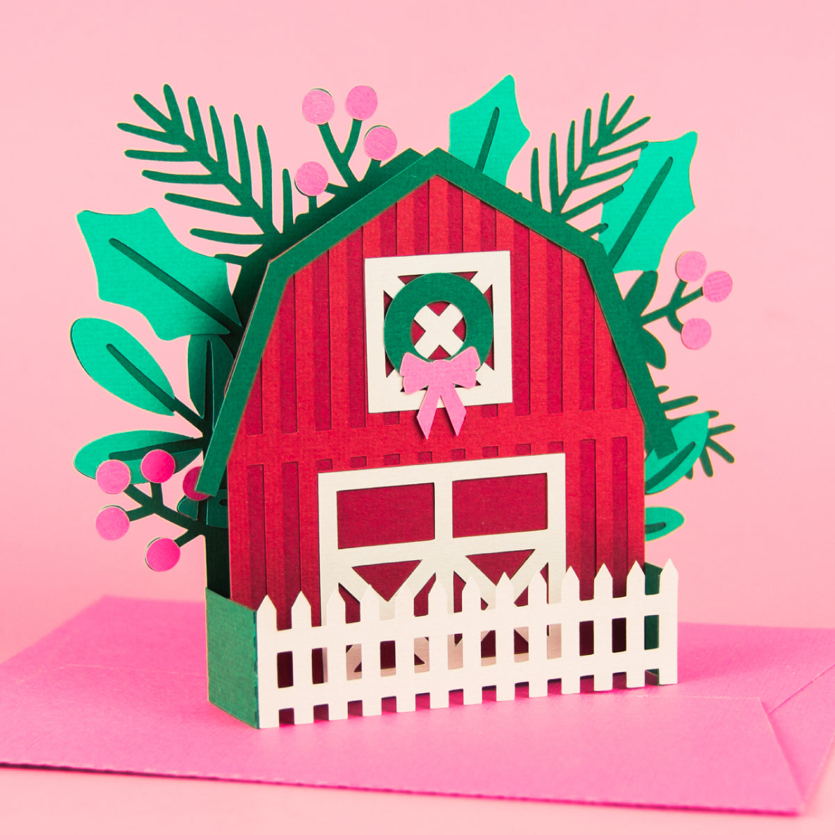 Christmas Barn Card SVG