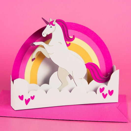 Rainbow Unicorn Card SVG