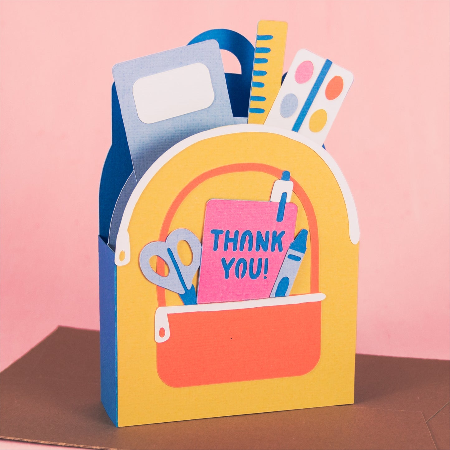 3D School Backpack Card - Teacher Appreciation Card SVG