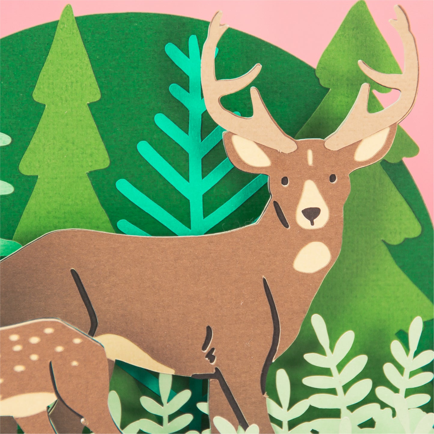 Buck and Fawn Card - 3D Father's Day Card SVG