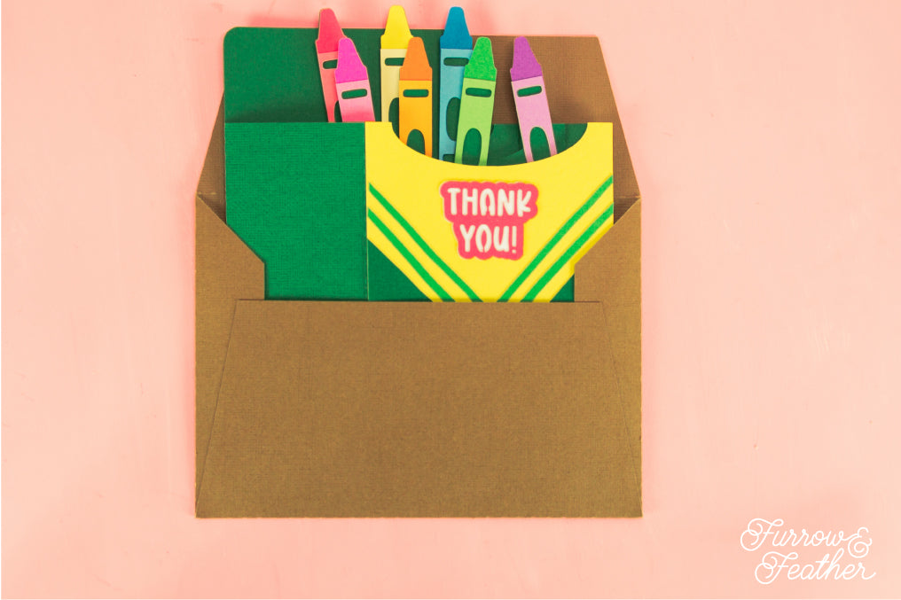 3D Crayon Box Card - Teacher Appreciation Card SVG