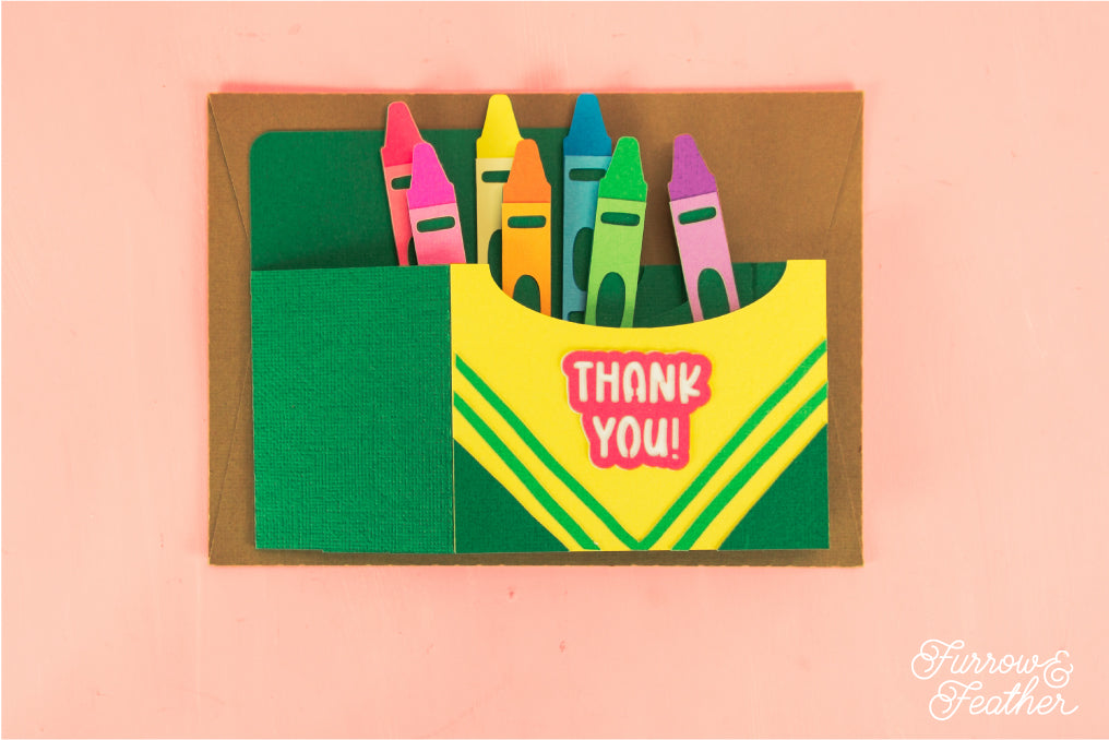 3D Crayon Box Card - Teacher Appreciation Card SVG
