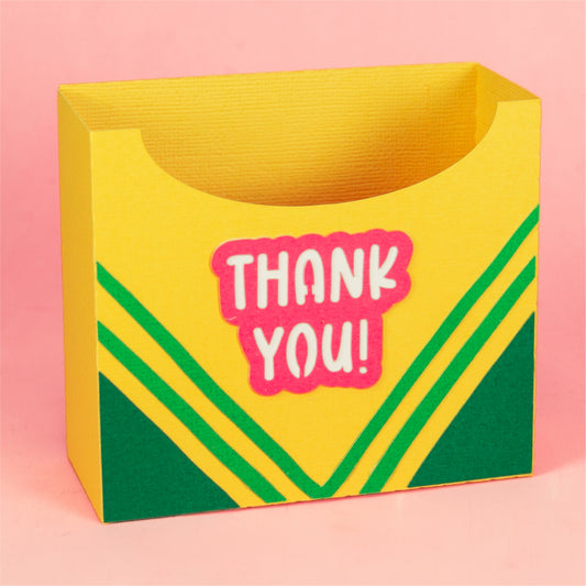 3D Crayon Box - Open Top - Teacher Gift Box SVG
