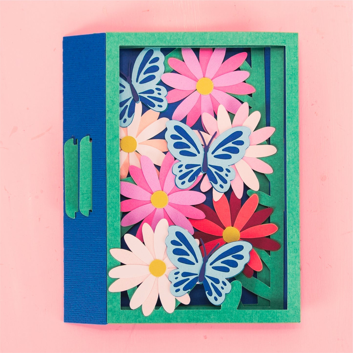 Daisies and Butterflies Card - 3D Card SVG