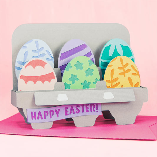 Easter Egg Carton Card - Easter Card SVG