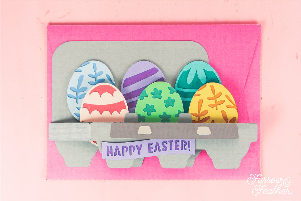 Easter Egg Carton Card - Easter Card SVG