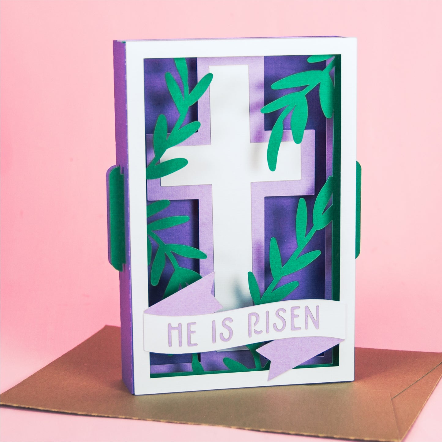 He is Risen - Religious Easter Card SVG