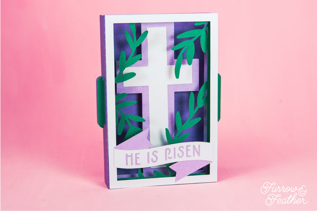 He is Risen - Religious Easter Card SVG