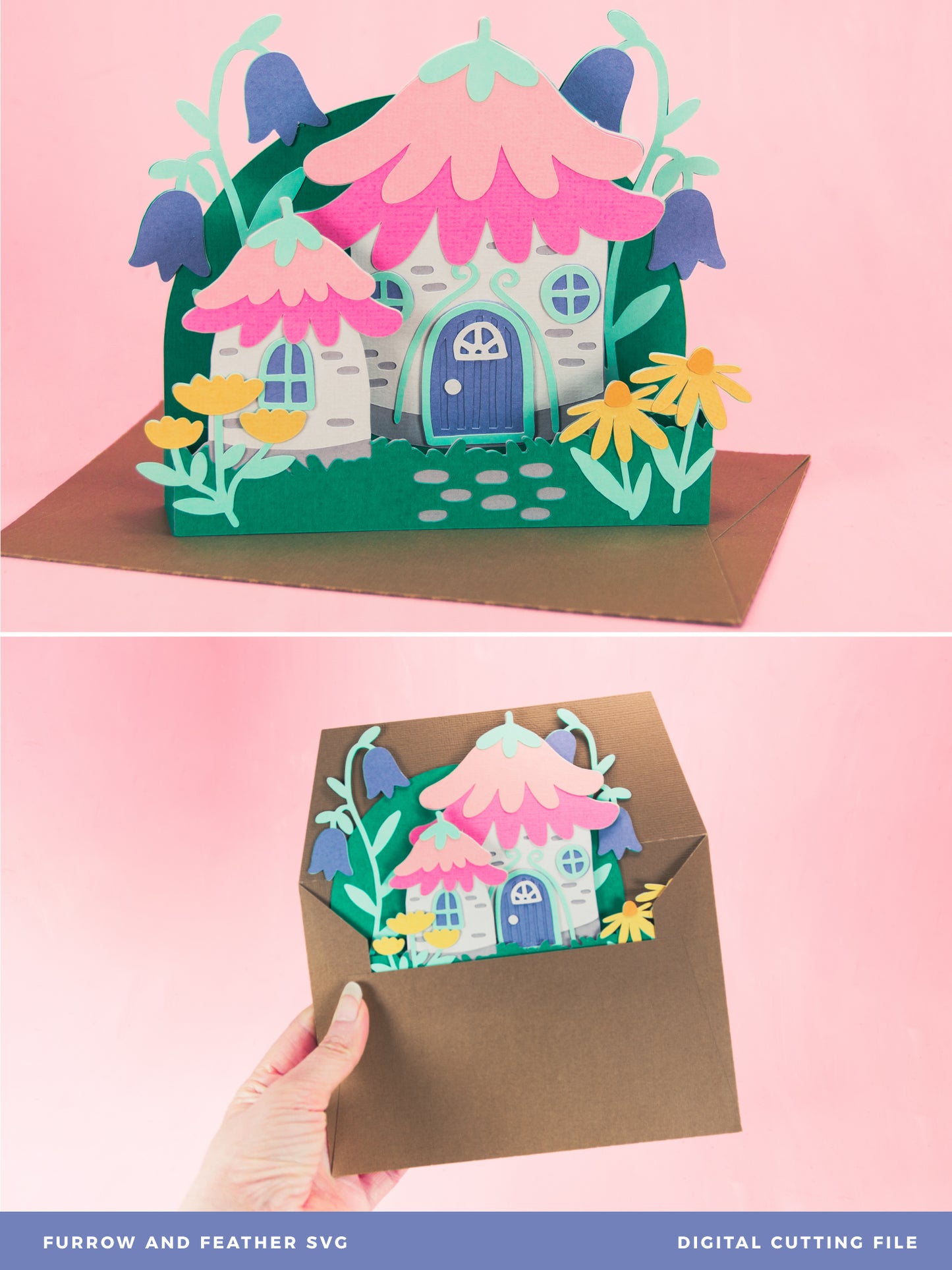 Fairy House Card - 3D Card SVG