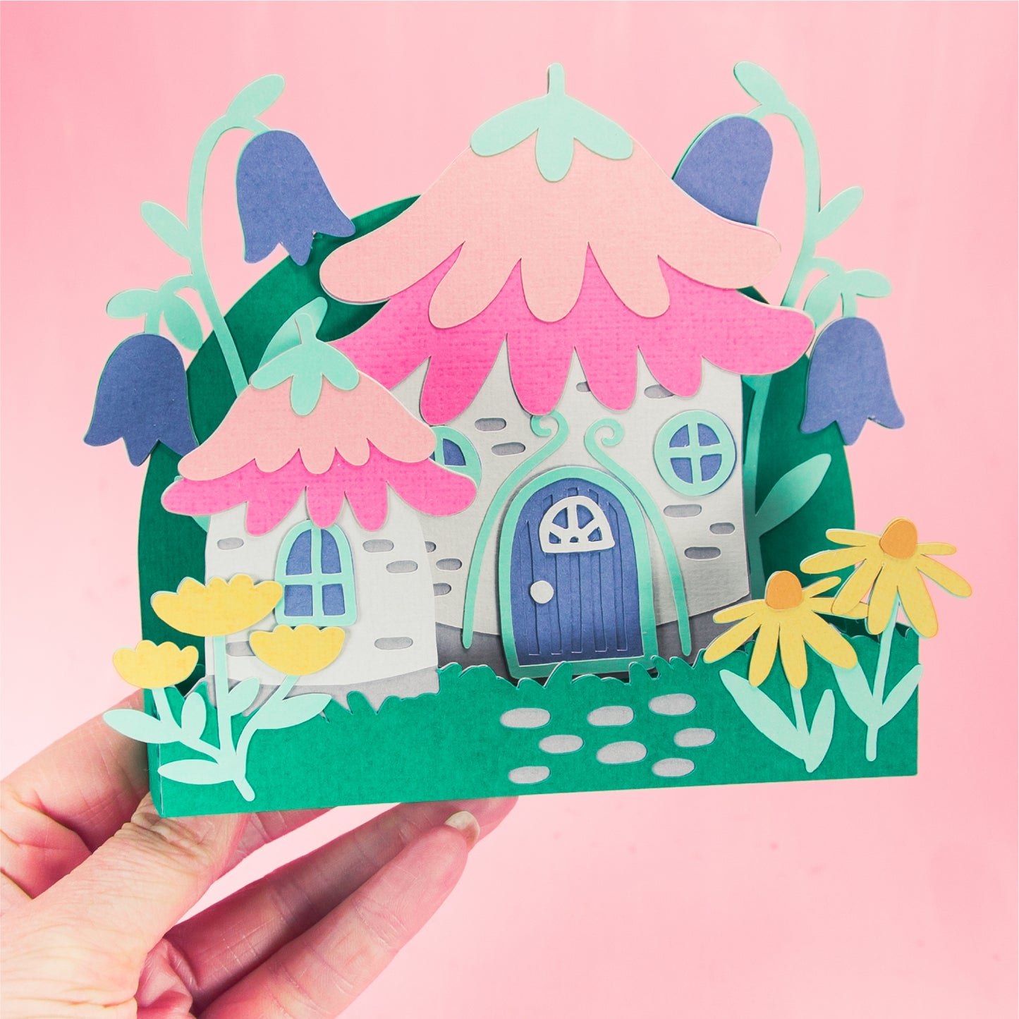Fairy House Card - 3D Card SVG