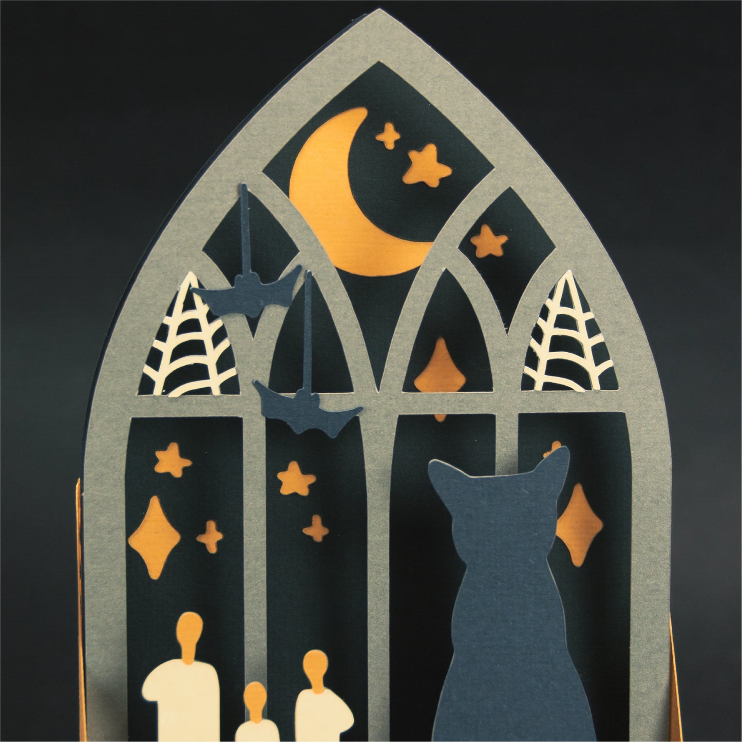Halloween Window Card - 3D Card SVG