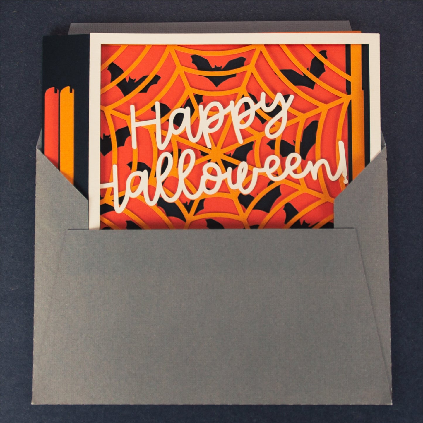 Happy Halloween Card SVG - 3D Halloween SVG