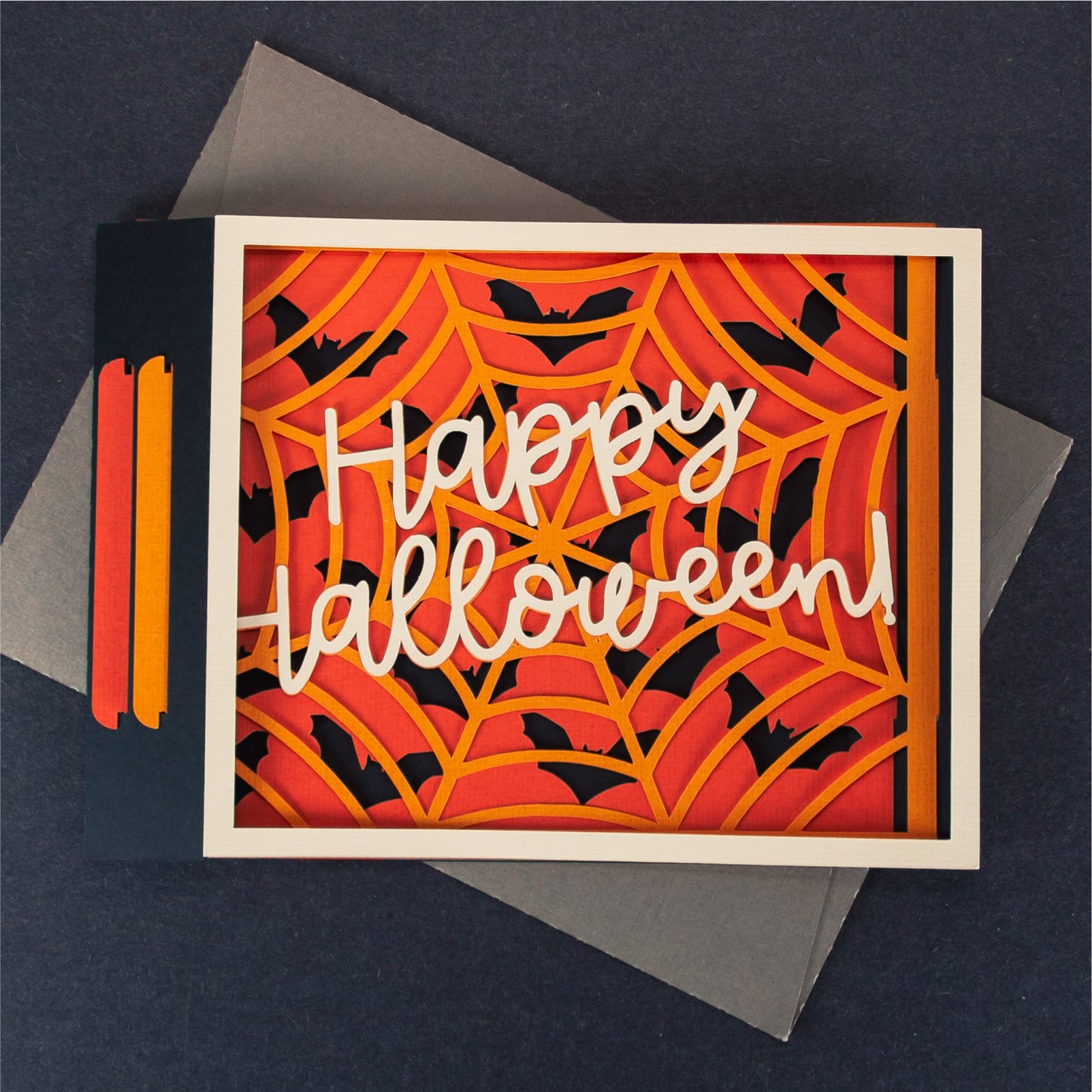 Happy Halloween Card SVG - 3D Halloween SVG