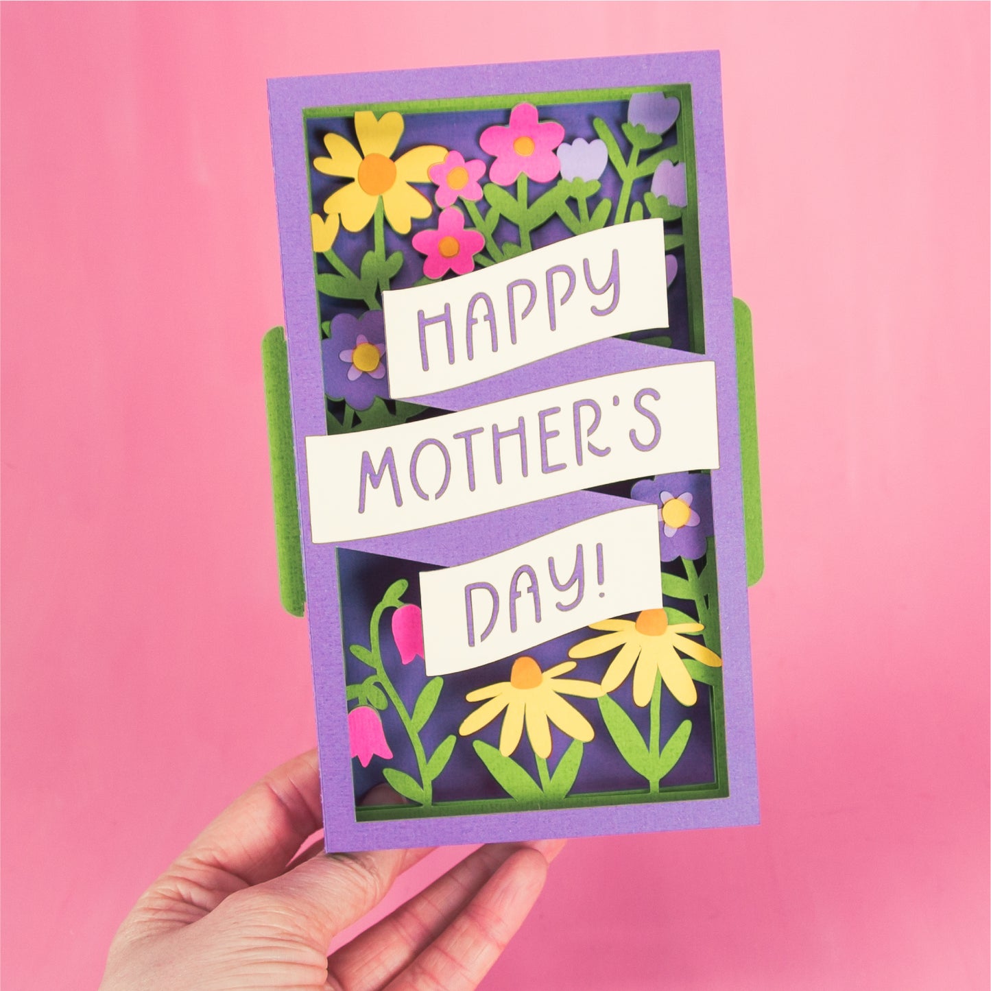 Happy Mother's Day Card - 3D Card SVG