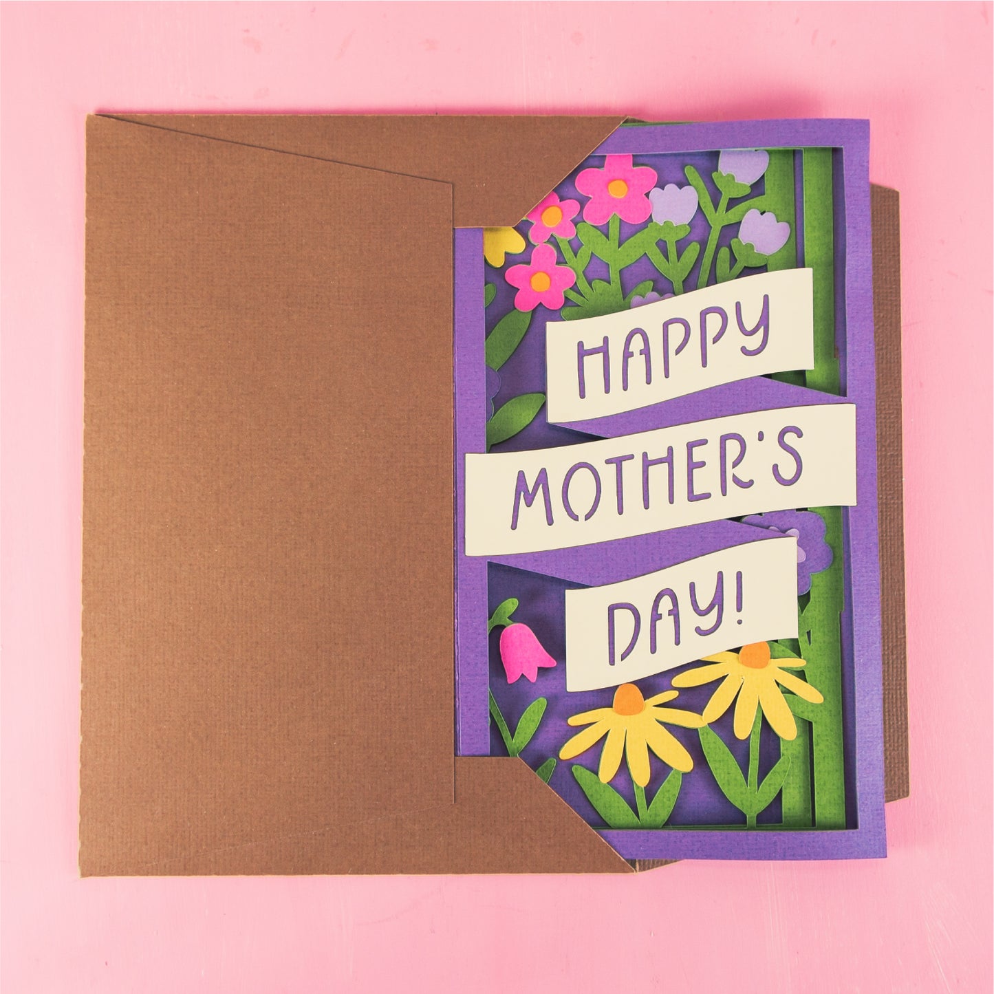 Happy Mother's Day Card - 3D Card SVG