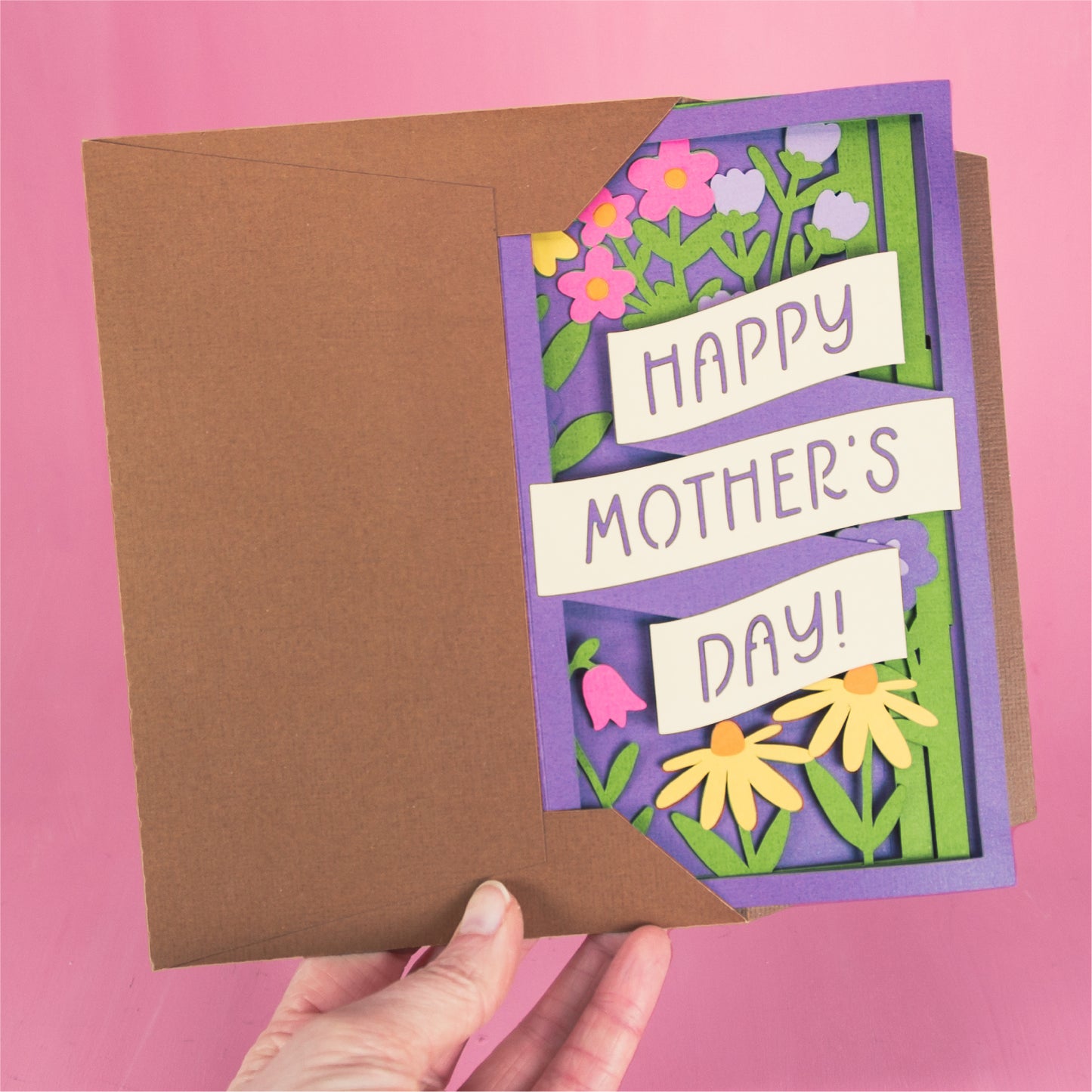 Happy Mother's Day Card - 3D Card SVG