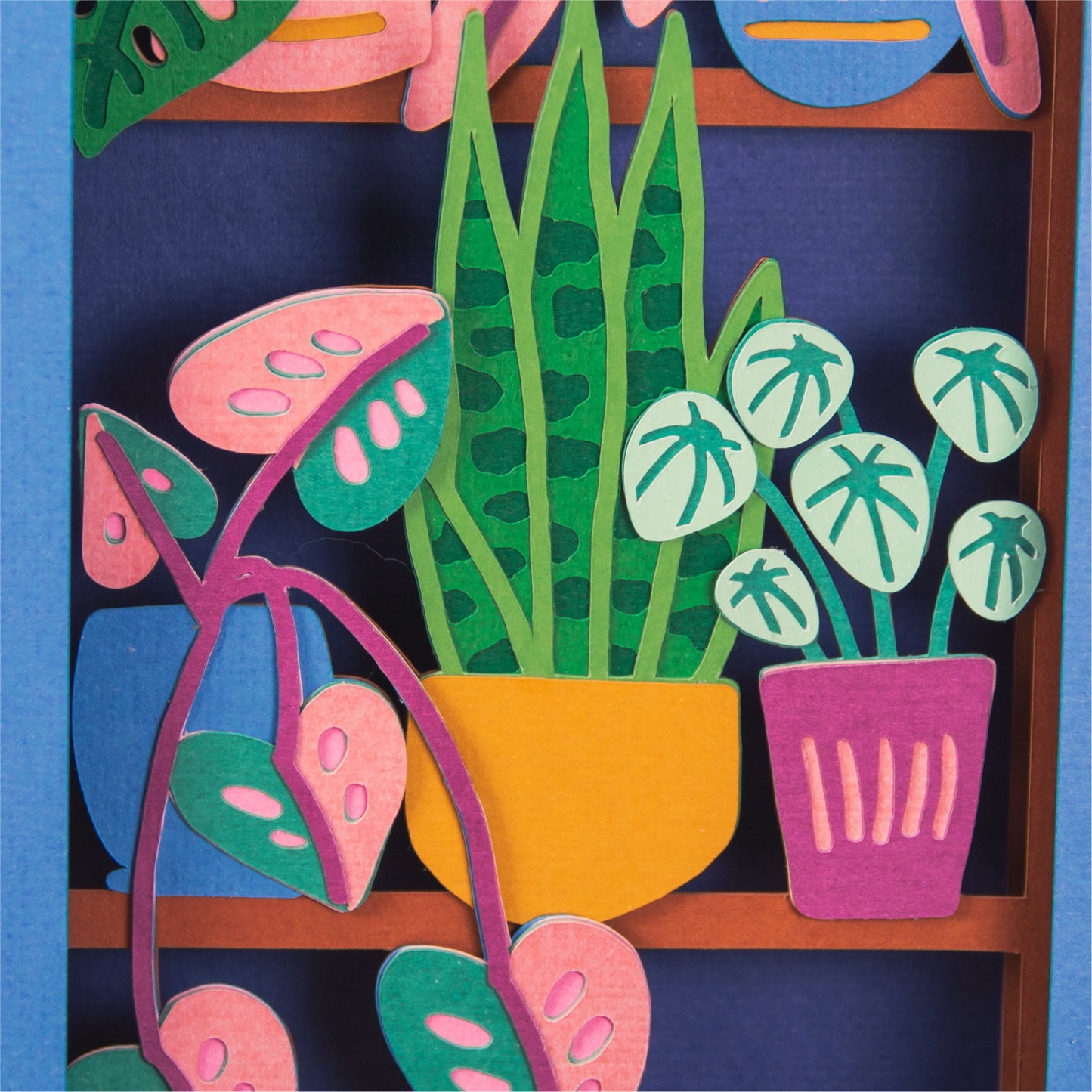House Plant Shelf Card - 3D Any Occasion Card SVG