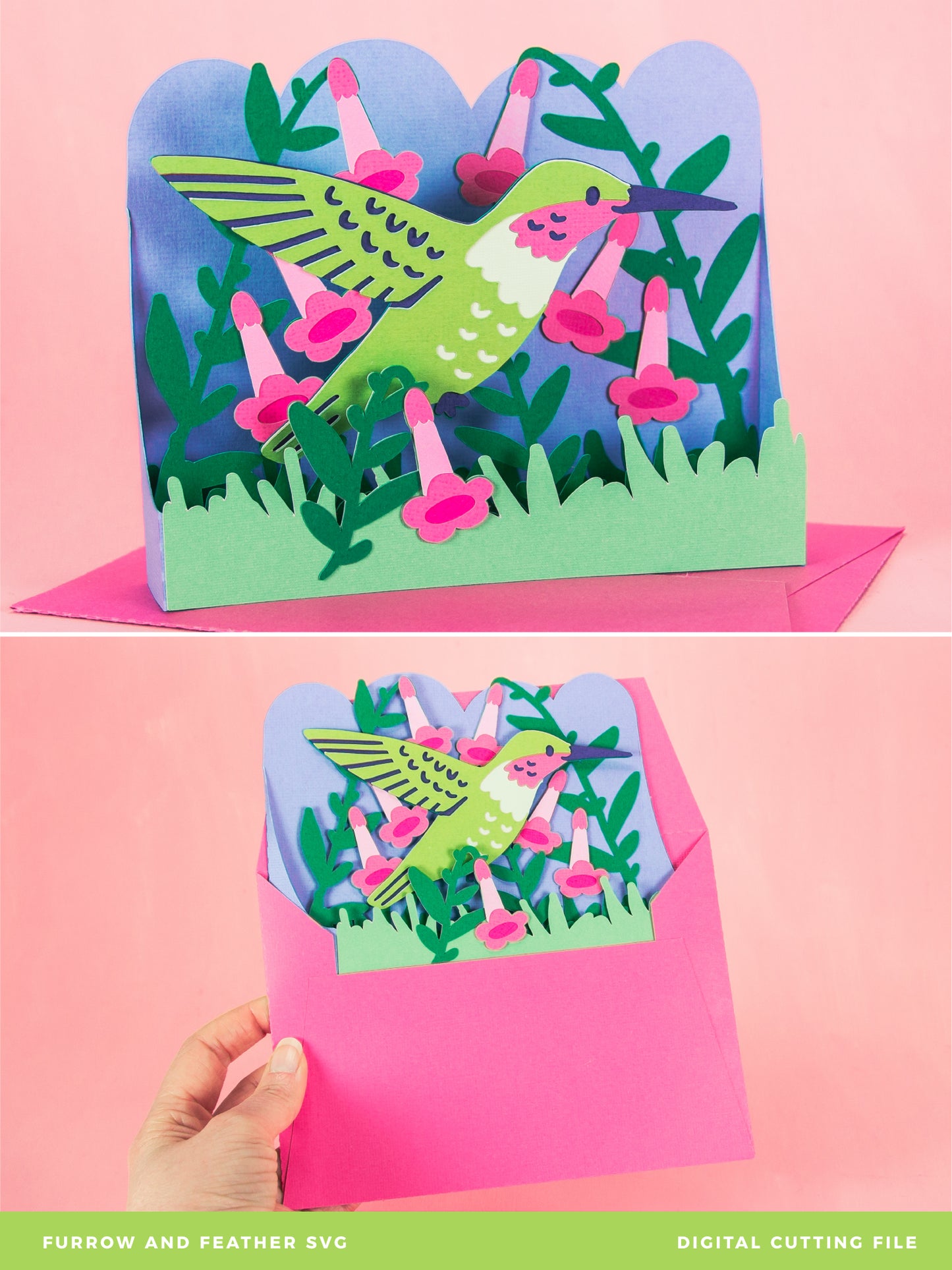 Hummingbird Card - 3D Any Occasion Card SVG