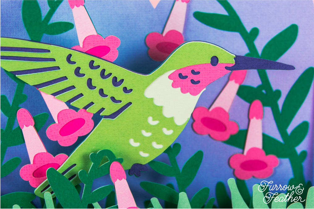 Hummingbird Card - 3D Any Occasion Card SVG