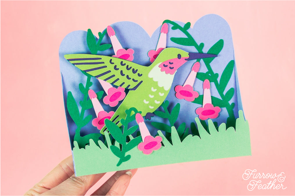 Hummingbird Card - 3D Any Occasion Card SVG