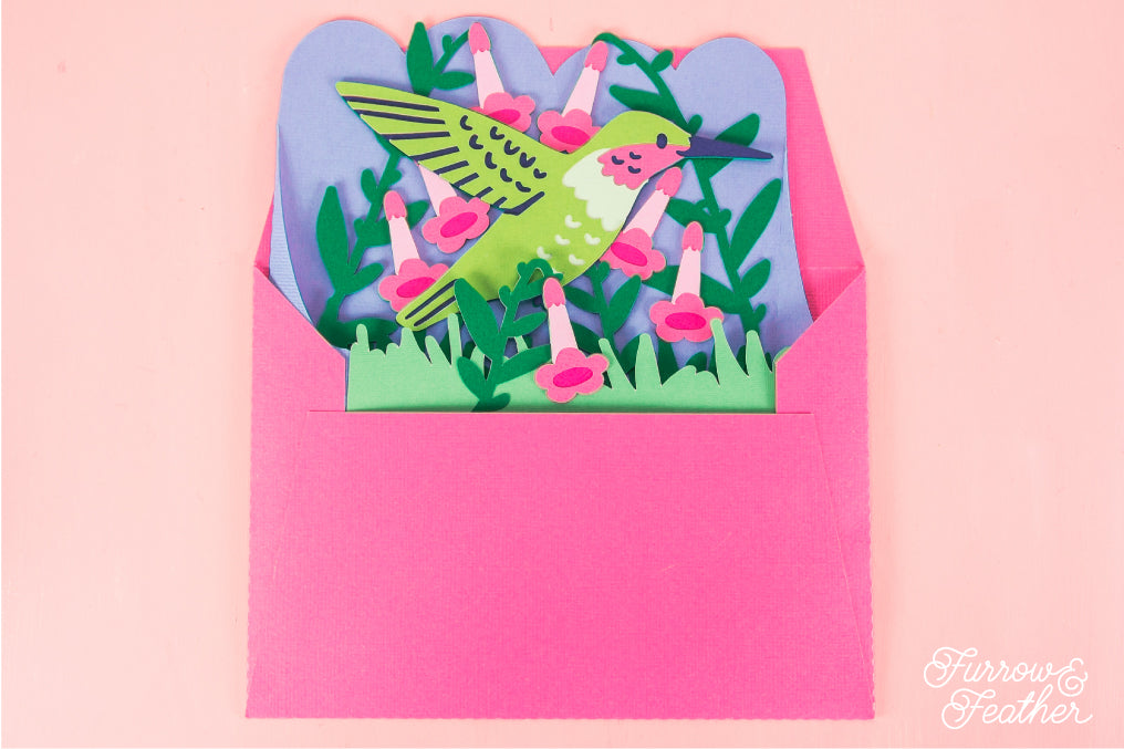 Hummingbird Card - 3D Any Occasion Card SVG