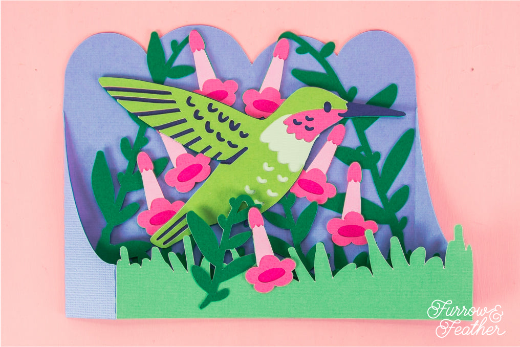 Hummingbird Card - 3D Any Occasion Card SVG