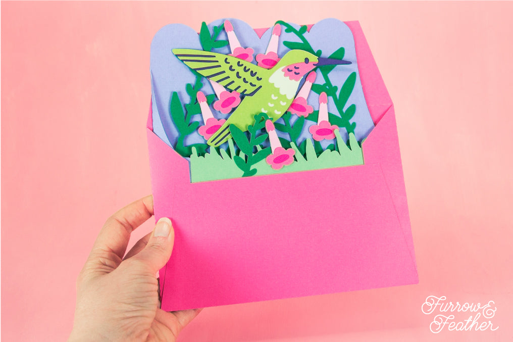 Hummingbird Card - 3D Any Occasion Card SVG