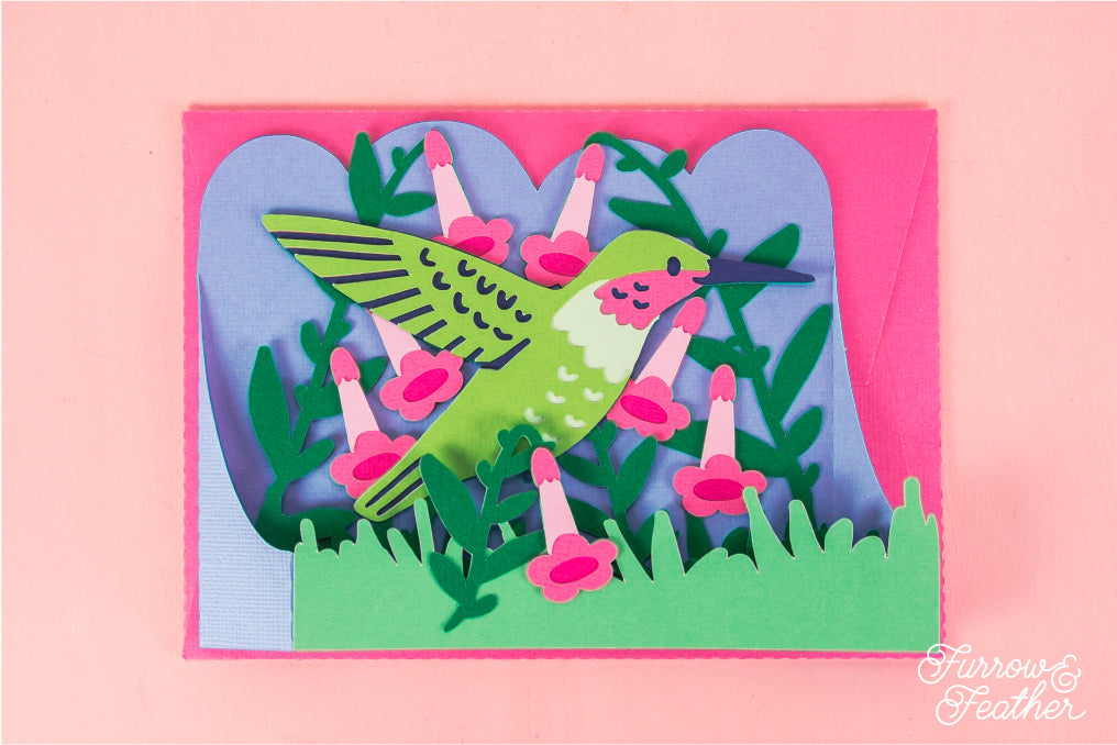 Hummingbird Card - 3D Any Occasion Card SVG