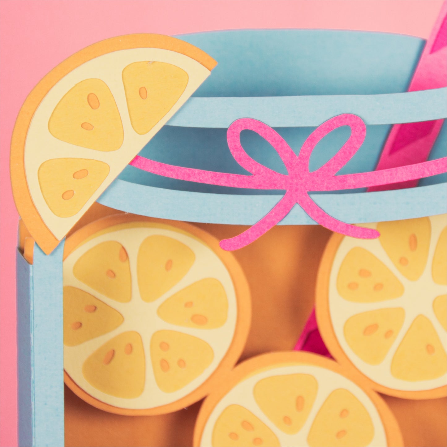 Squeeze the Day! 3D Lemonade Summer Card SVG