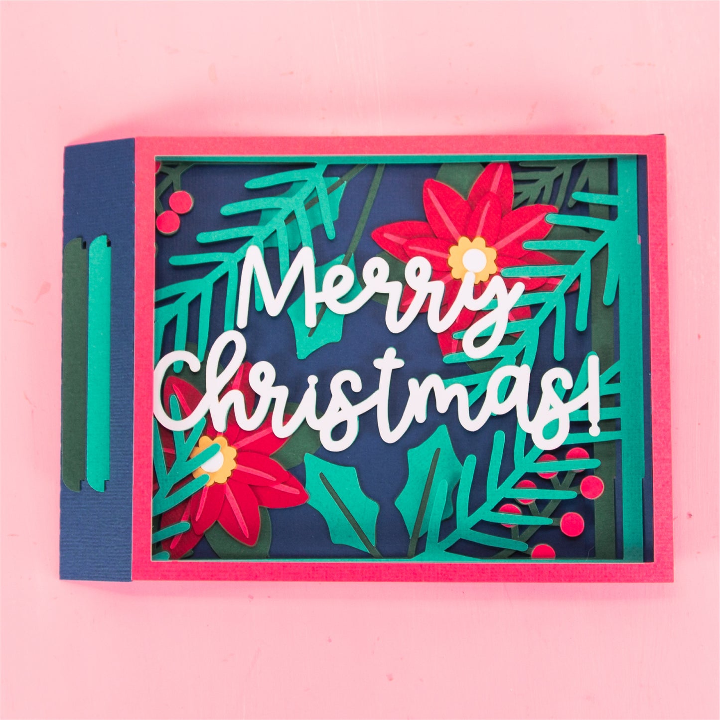 Merry Christmas Layered Card - 3D Christmas Card SVG