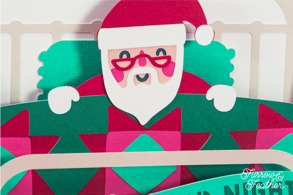 Napping Santa - Christmas Card SVG