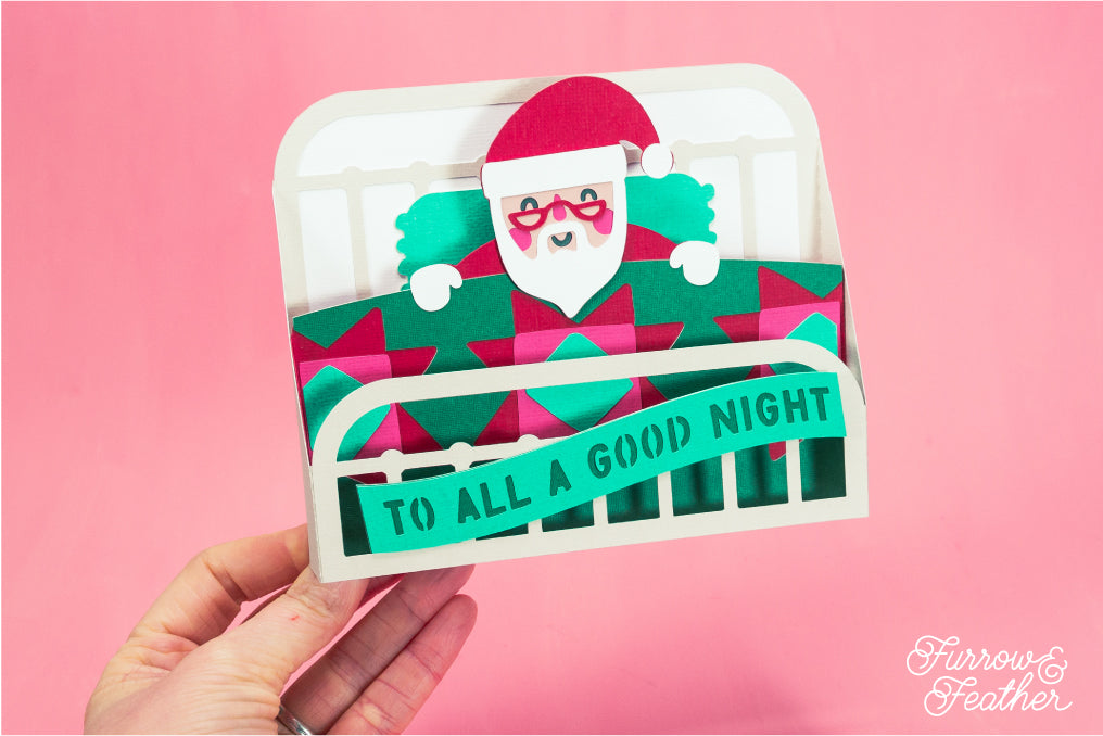 Napping Santa - Christmas Card SVG