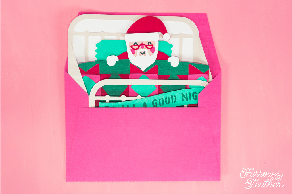 Napping Santa - Christmas Card SVG