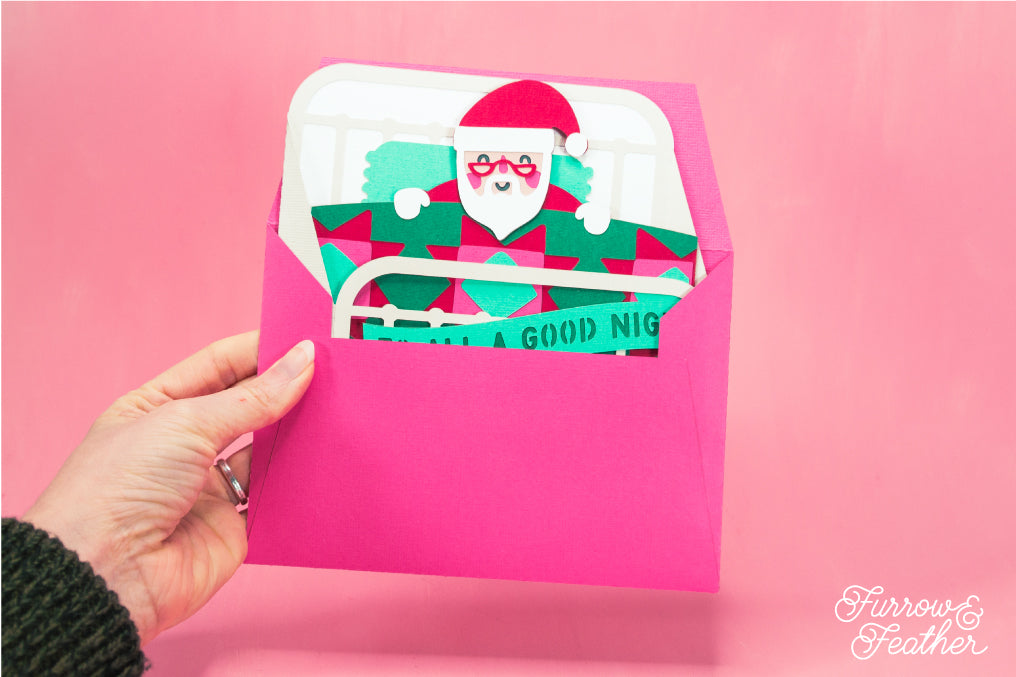 Napping Santa - Christmas Card SVG