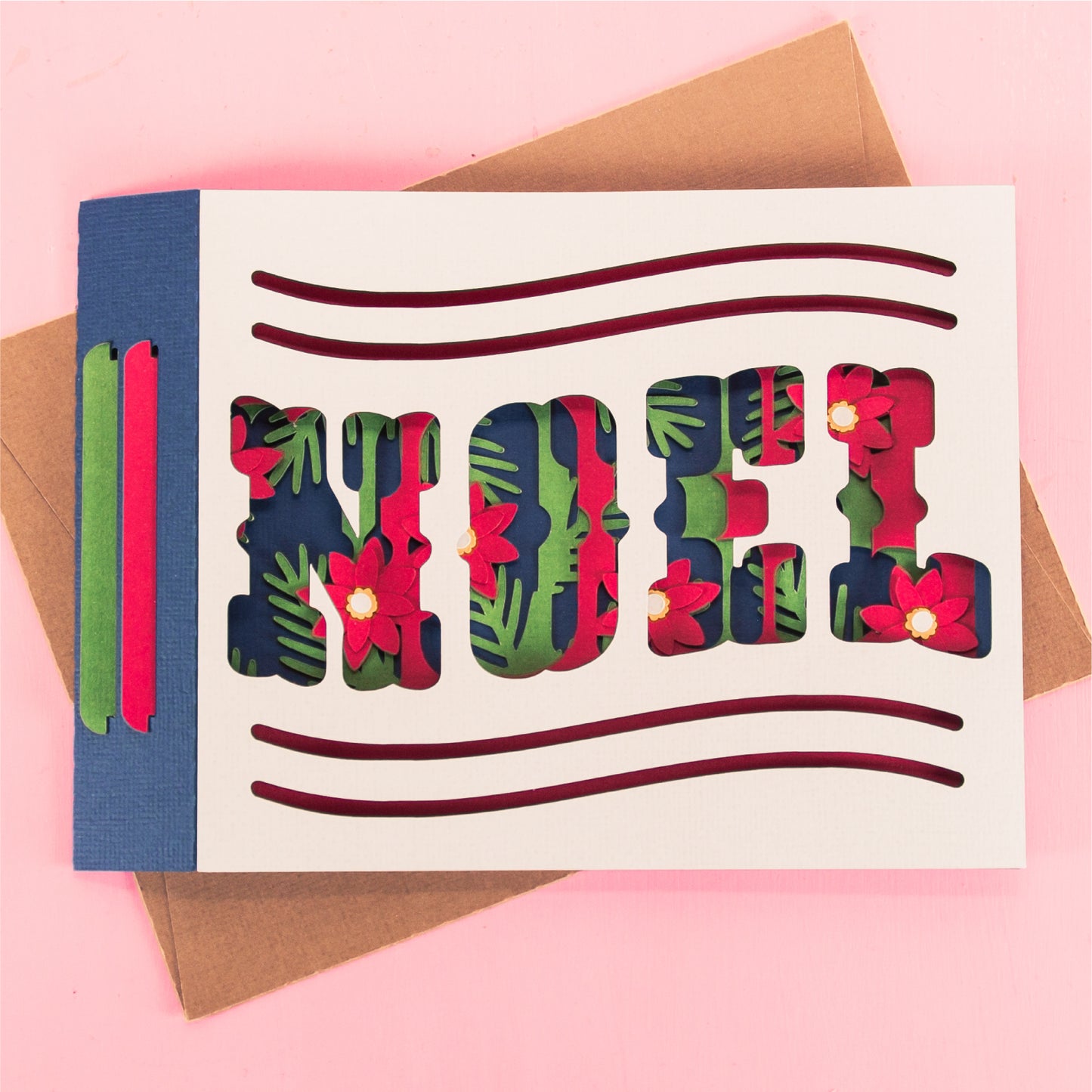 Noel Shadowbox Card - 3D Christmas Card SVG