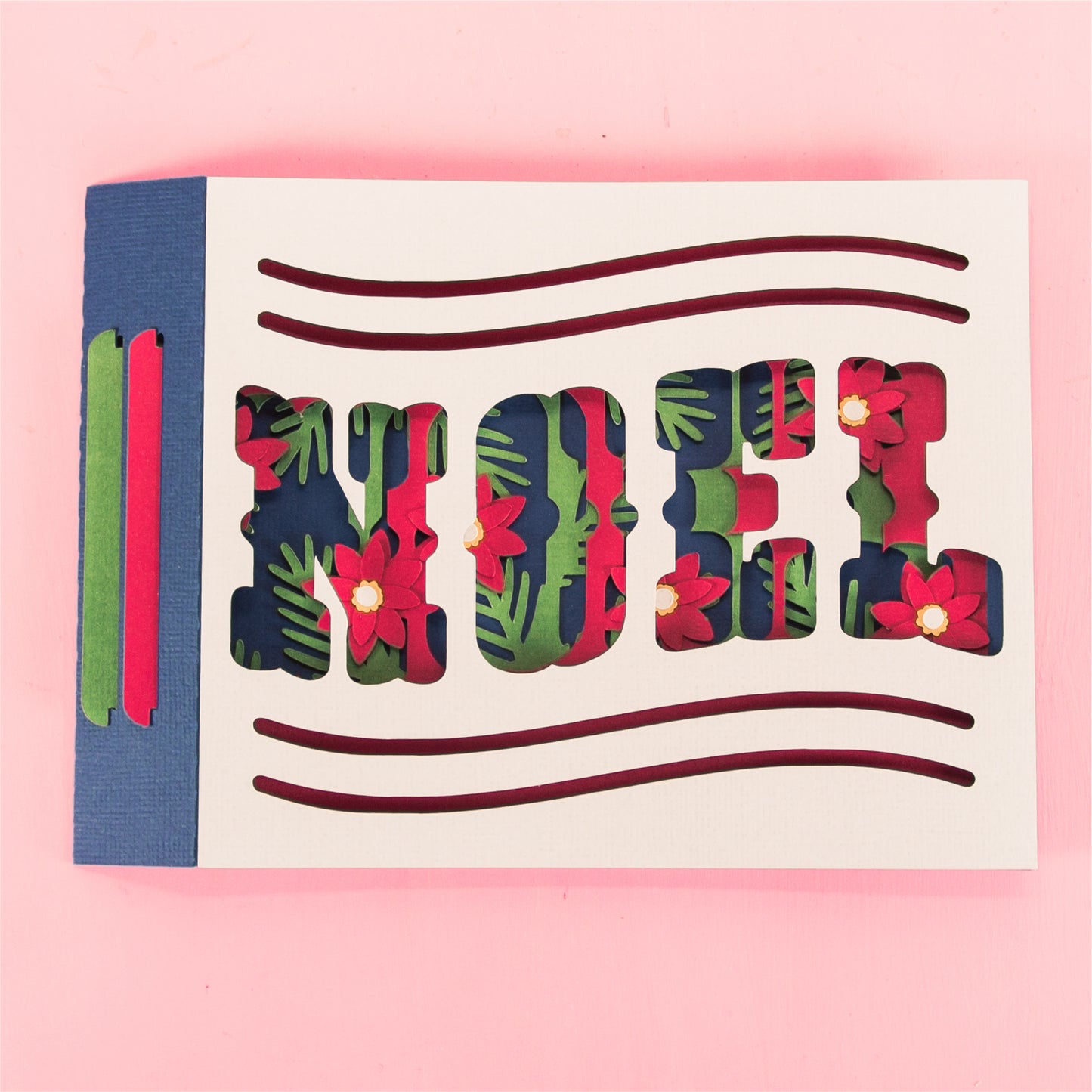 Noel Shadowbox Card - 3D Christmas Card SVG