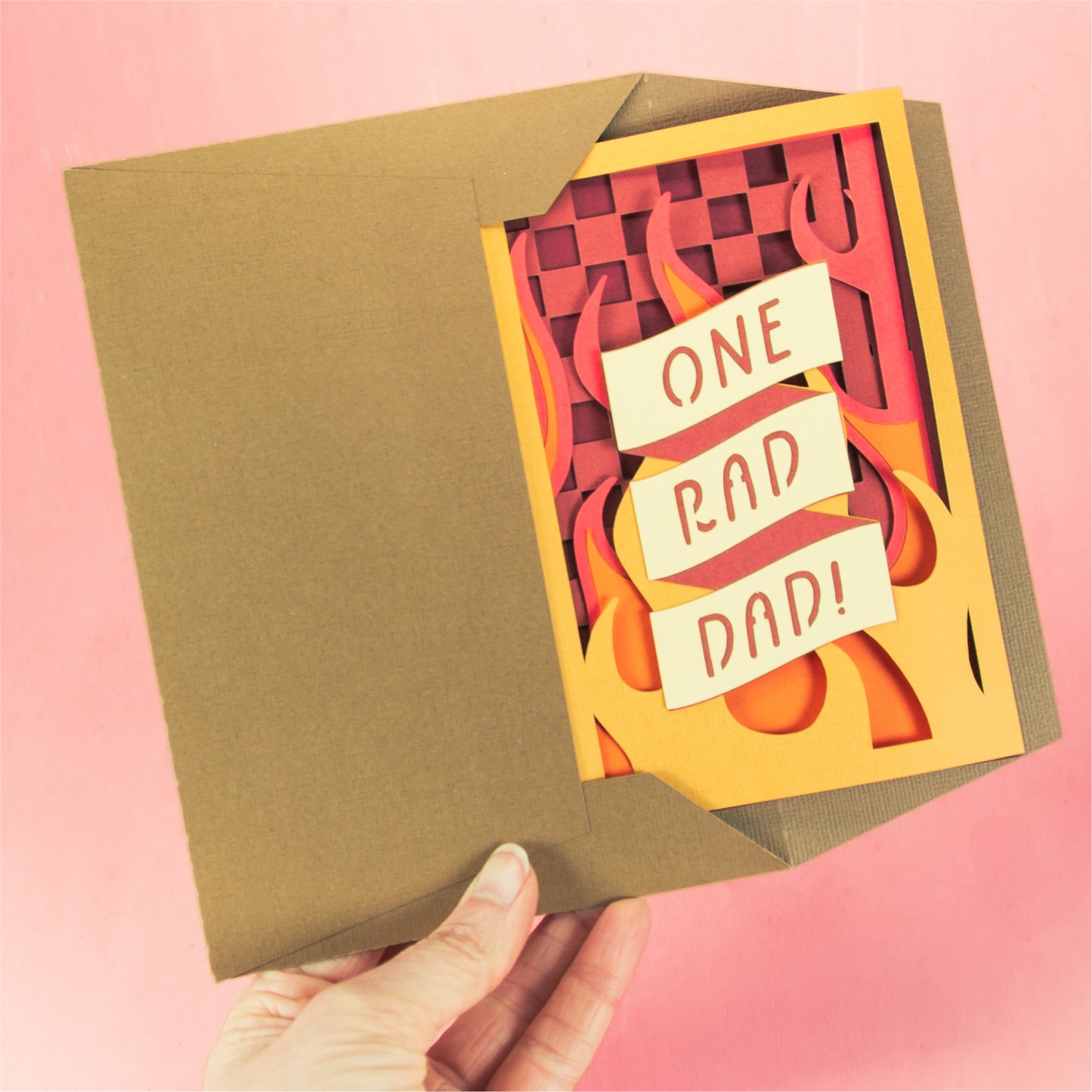 One Rad Dad Card - 3D Father's Day Card SVG