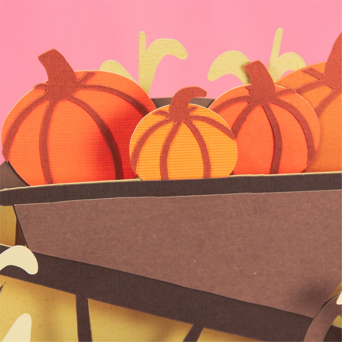 Pumpkin Patch Wheelbarrow Card - 3D Card SVG