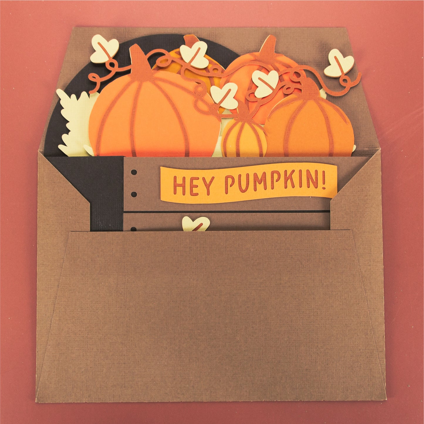 Pumpkins in a Crate Card - 3D Card SVG