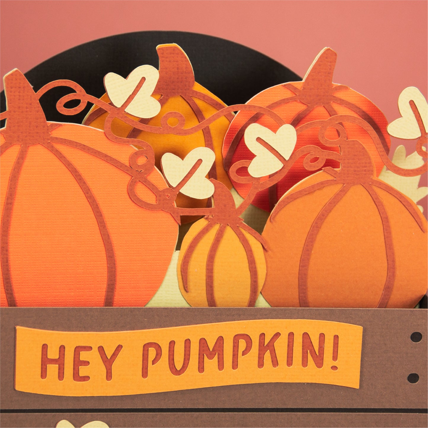 Pumpkins in a Crate Card - 3D Card SVG