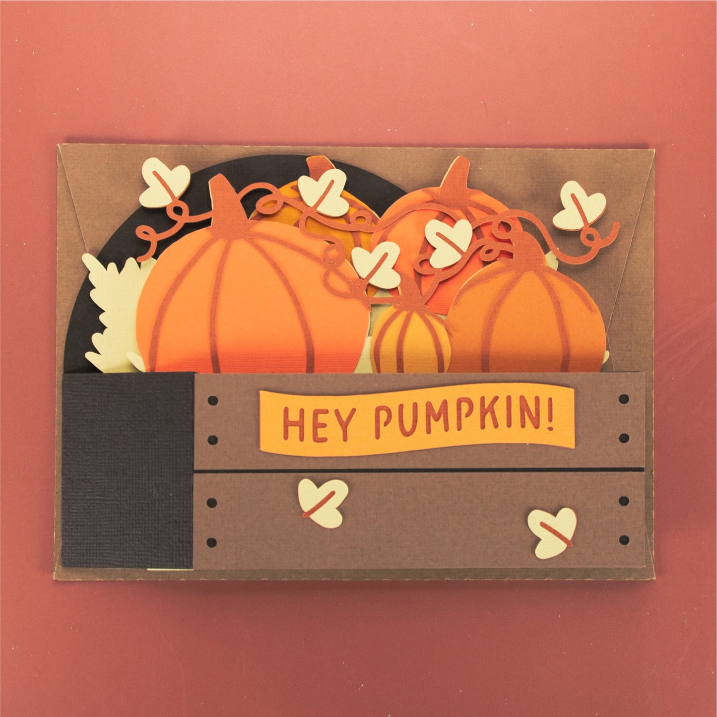 Pumpkins in a Crate Card - 3D Card SVG