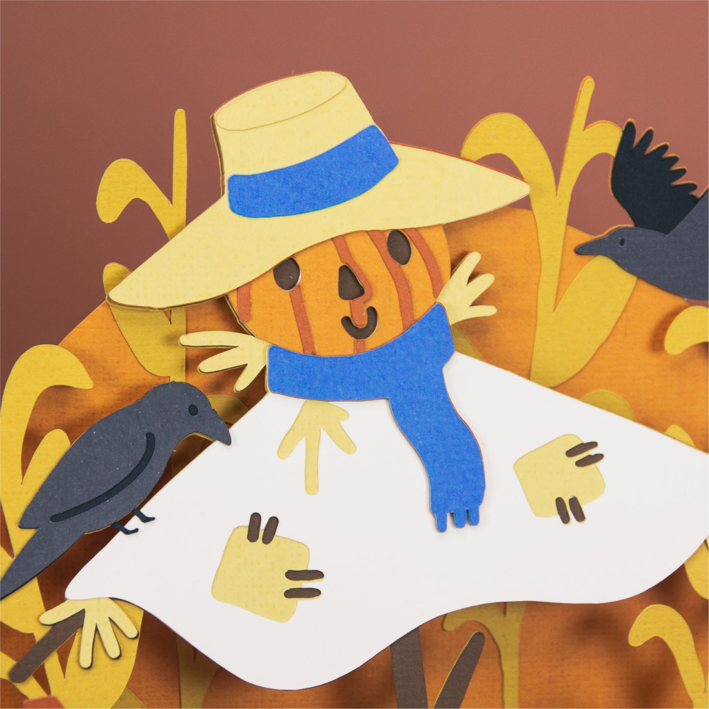 Autumn Scarecrow Card - 3D Card SVG