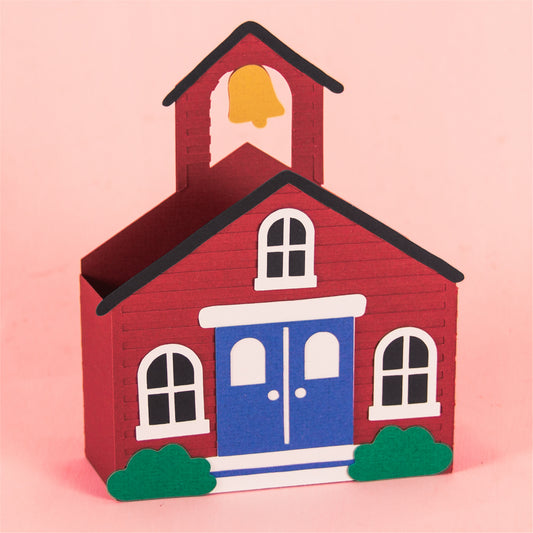 3D School House Box - Teacher Gift Box SVG
