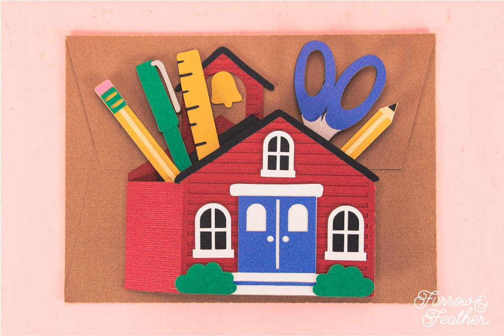 School House Card - Teacher Appreciation Card SVG