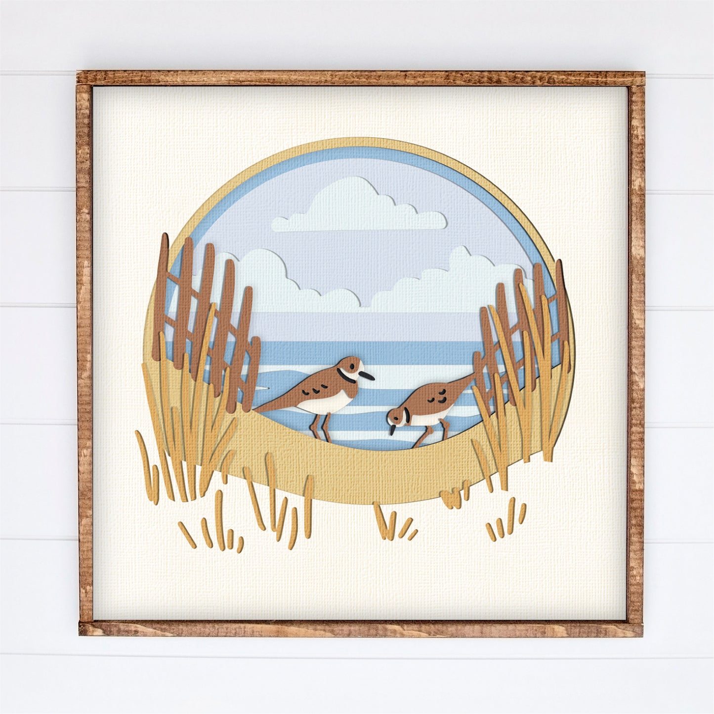 Sand Dune Beach Shadow Box - 3D Summer Shadowbox SVG