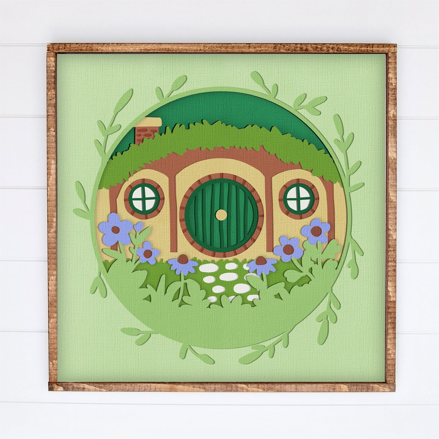 Hobbit Hole Shadow Box - 3D Lord of the Rings Shadowbox SVG