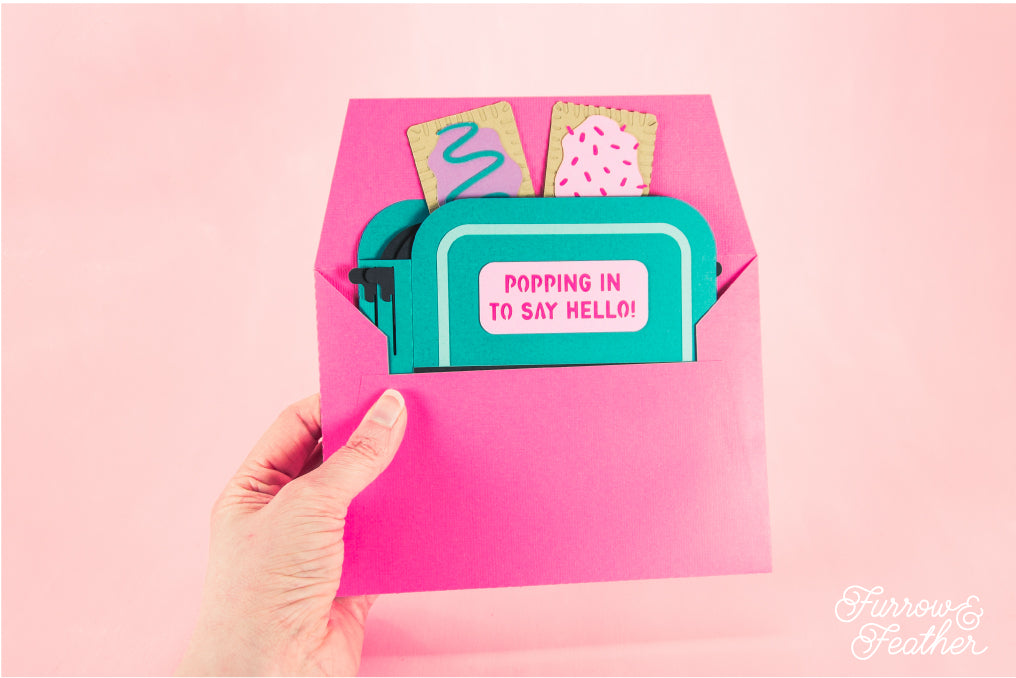 3D Toaster Pastries Card - Any Occasion Card SVG