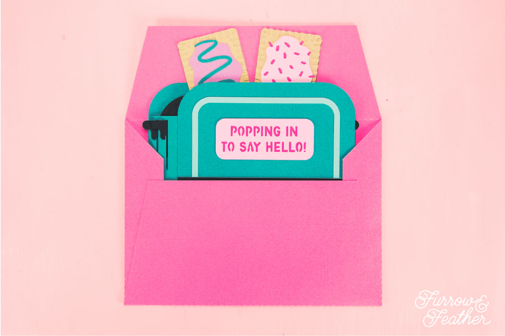 3D Toaster Pastries Card - Any Occasion Card SVG